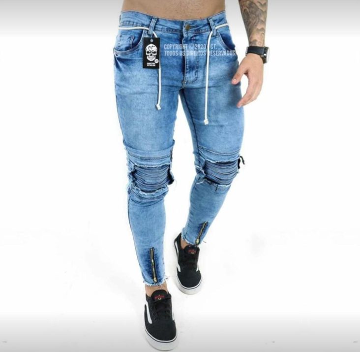 Calça Super Skinny Destroyed Jeans